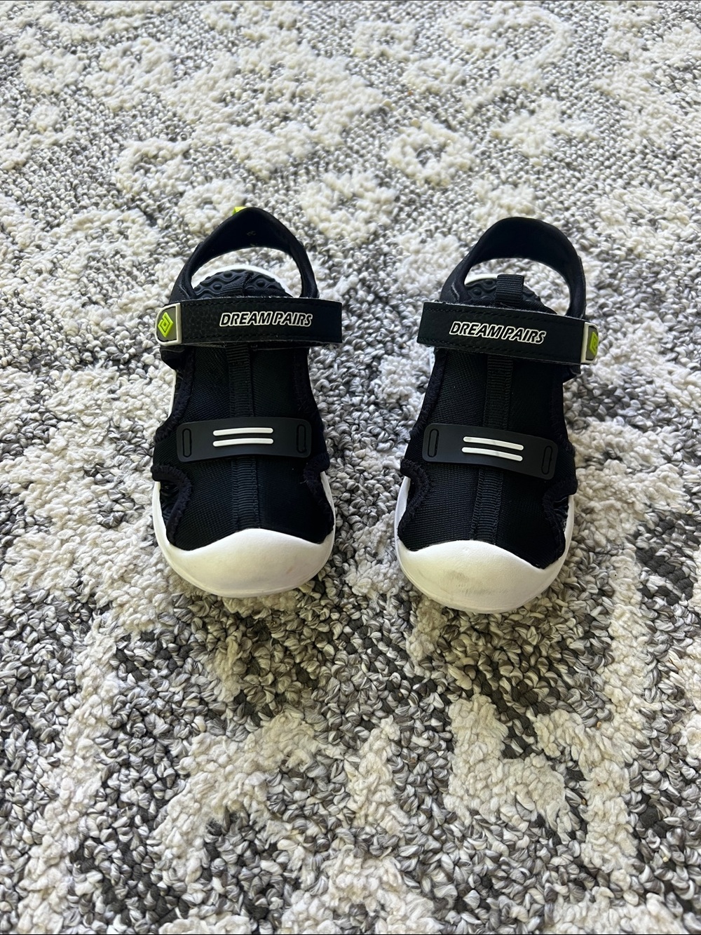 Bundle 3 pairs and get offer $20 Dream Pairs Kids Black and White Sport Sandals